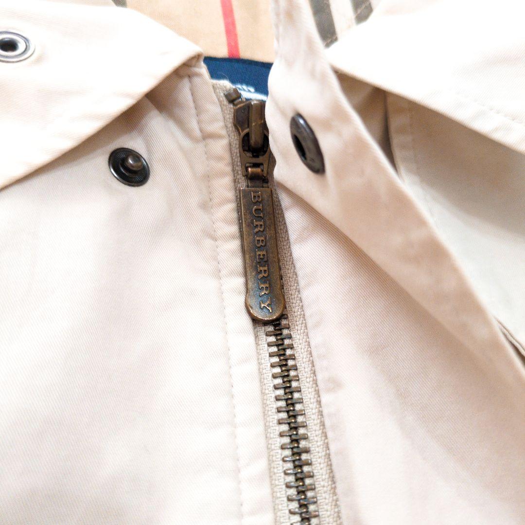 バーバリーロンドン　ステンカラーコート　裏地キルト　ベージュ　チェック柄6183