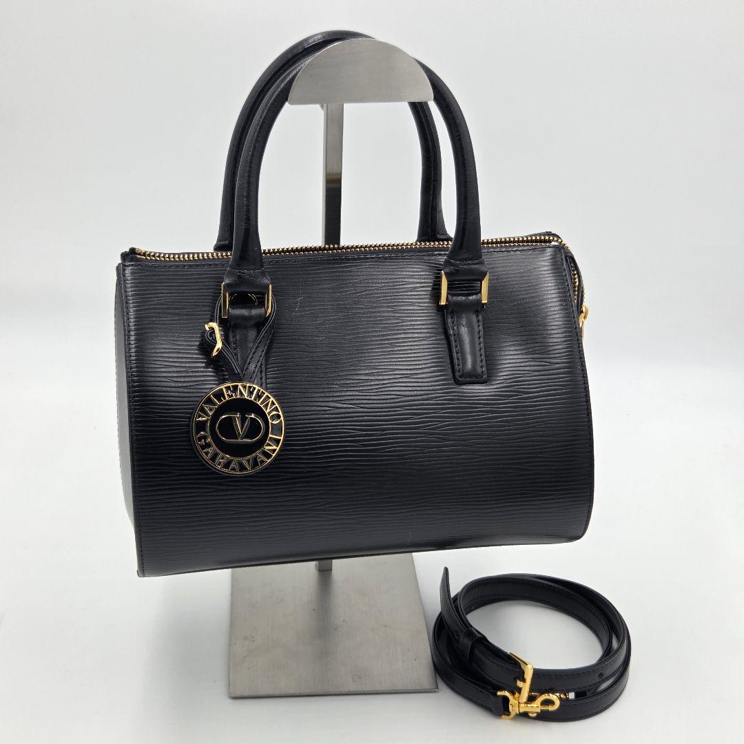 【極美品】 VALENTINO　GARAVANI 2way ミニボストンバッグ