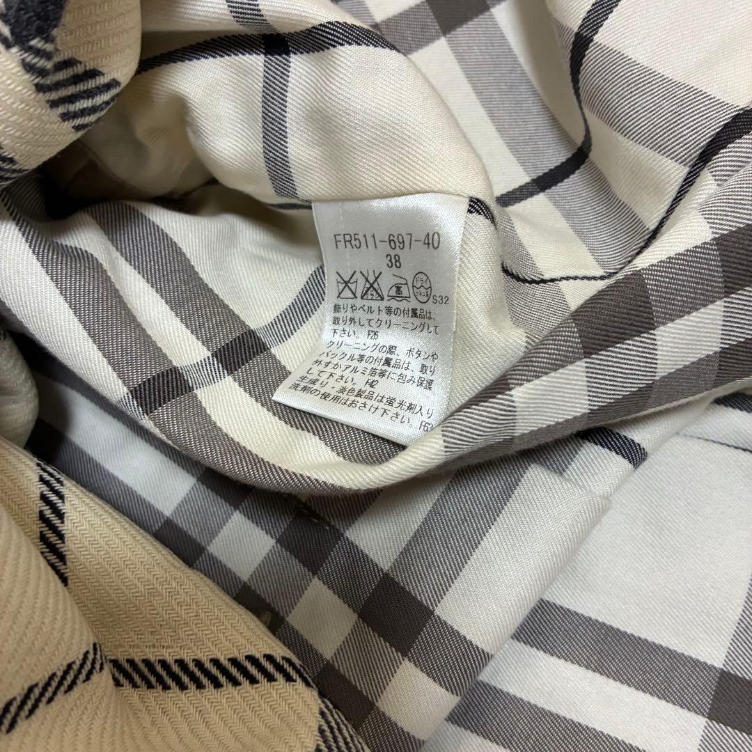 BURBERRY BLUE LABEL　トレンチコート　ライナー付　ベルト　38