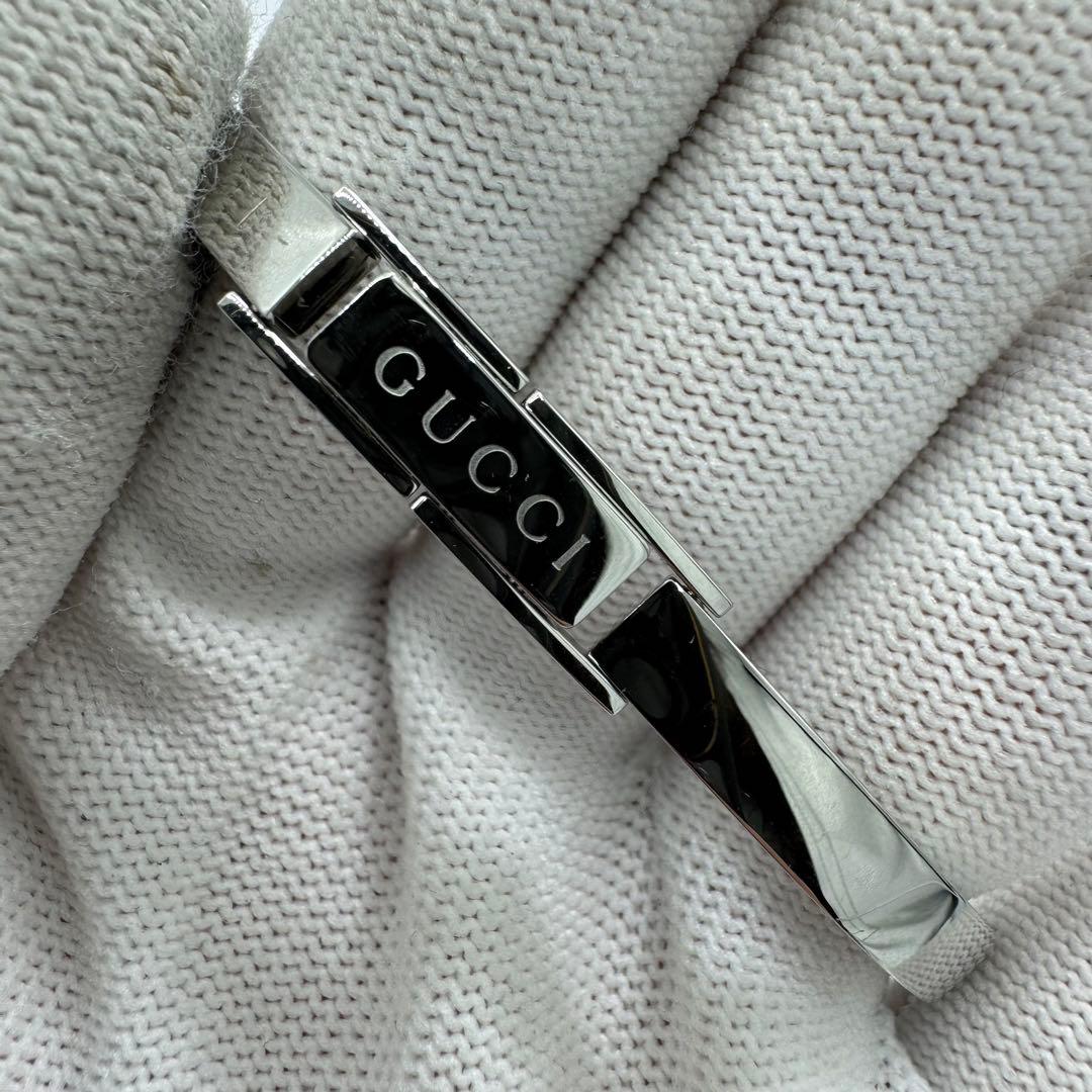 【稼動】 美品 GUCCI グッチ 105 ガーネット バングルウォッチ 腕時計