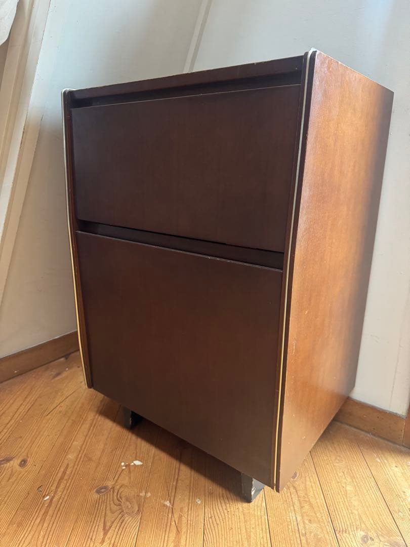 アンティークレコードキャビネット　レコード棚　レコードラック　ビンテージ