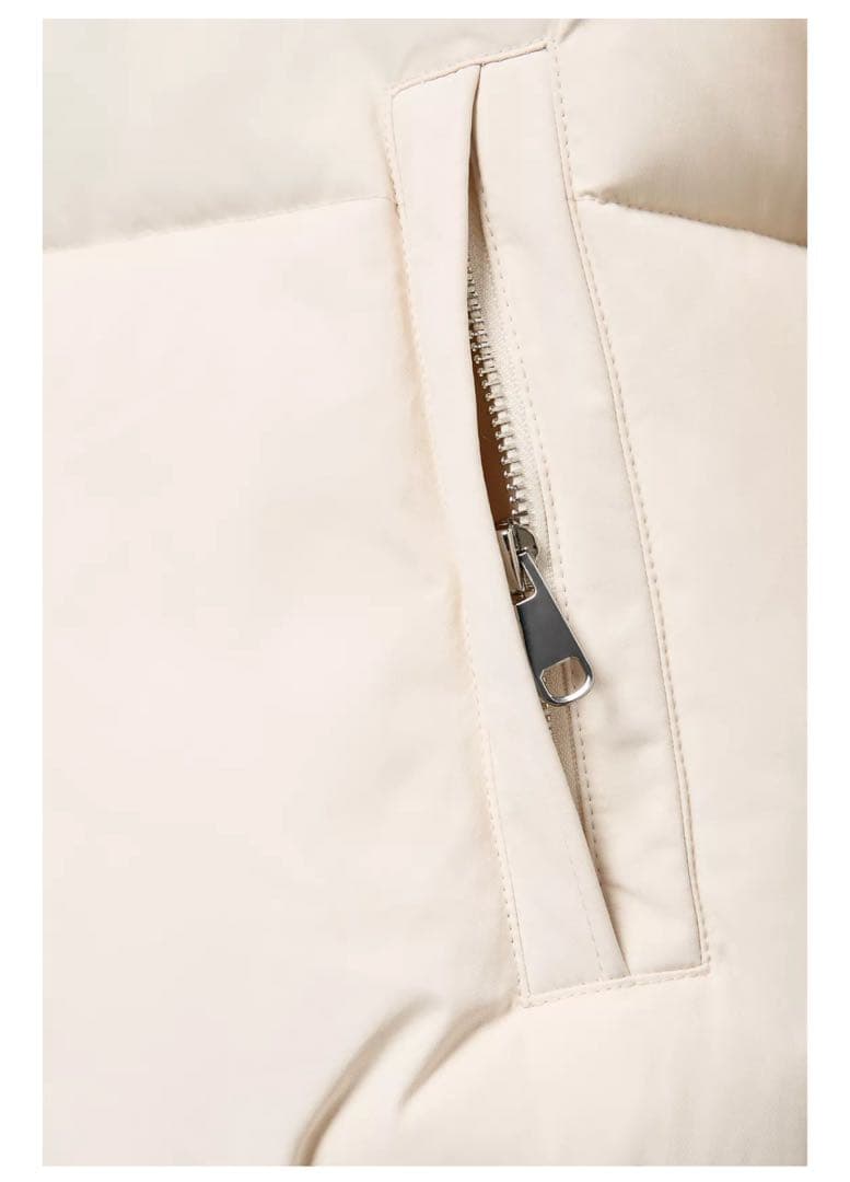 ZARA フェイクシープスキンフード付き撥水ウィンドブレーカーアノラックXS