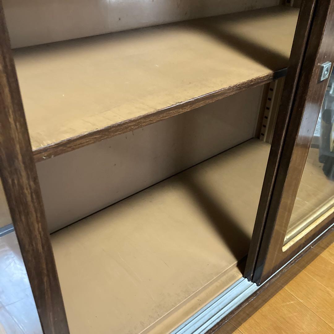 コクヨ スチール ガラス窓キャビネット 書庫 送料込 ①