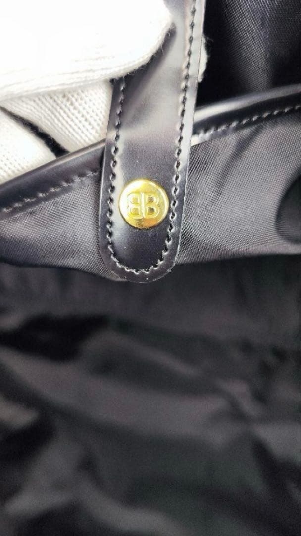 美品 バレンシアガ エース コラボ 2way ボストンバッグ ナイロン ブラック