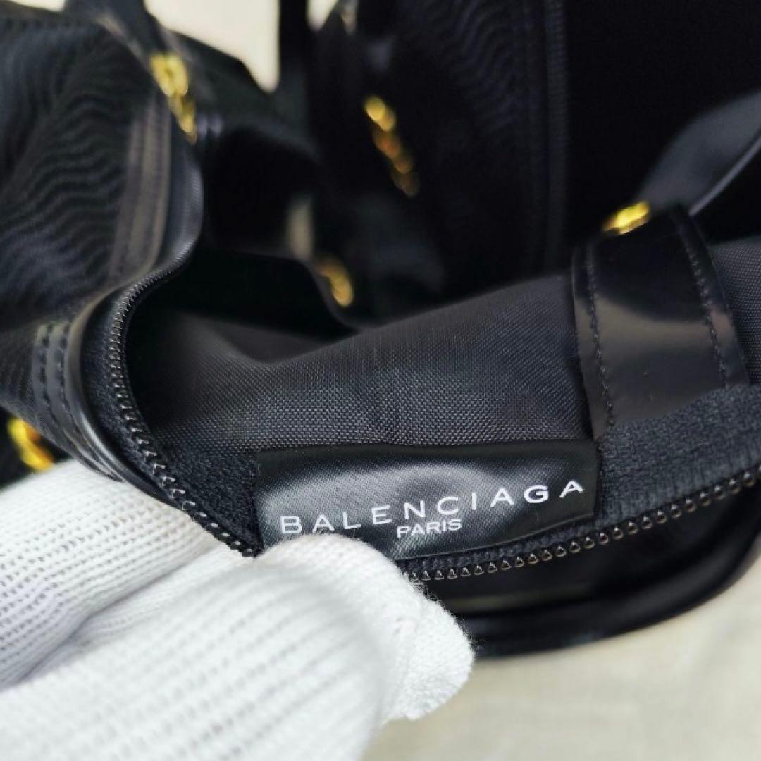 美品 バレンシアガ エース コラボ 2way ボストンバッグ ナイロン ブラック