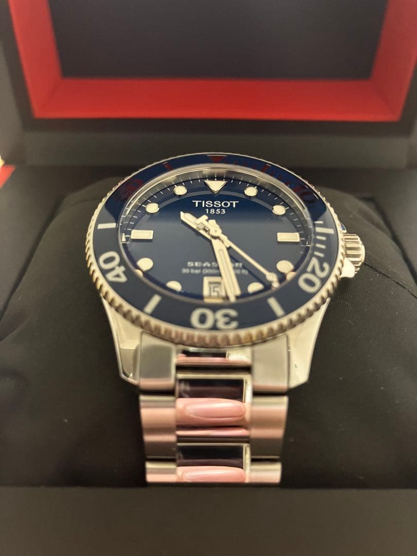 【極美品】ティソ Tissot Seastar シースター36mm ネイビー