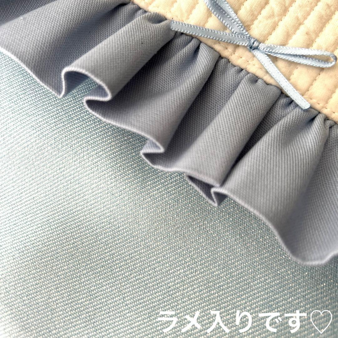 入園入学3点セット　【月と星ヌビ×水色】　女の子　レッスンバッグ　手提げ