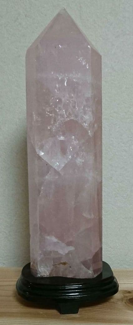 天然石　六角柱 ローズクォーツ