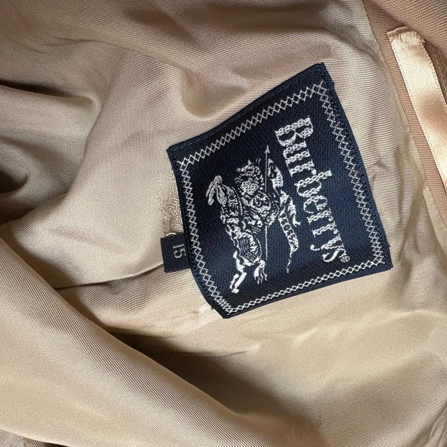 良品 バーバリー ベルト付 トレンチコート ベージュ ロング L~LL相当