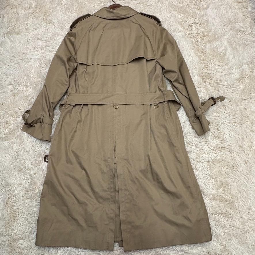 良品 バーバリー ベルト付 トレンチコート ベージュ ロング L~LL相当