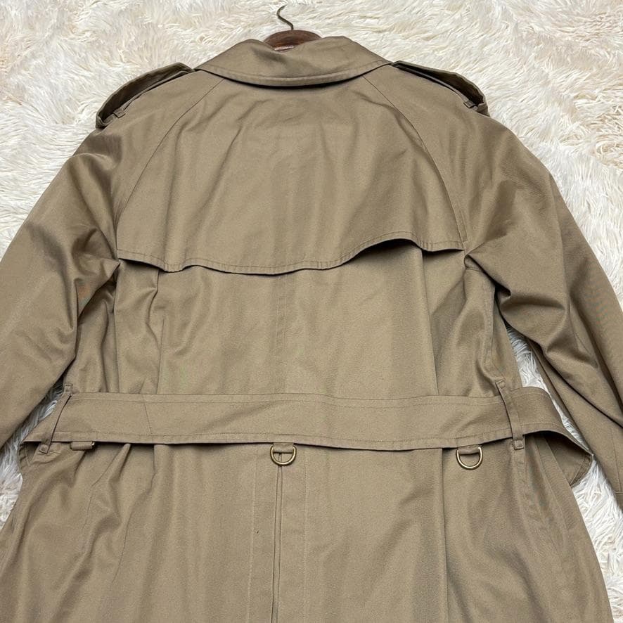 良品 バーバリー ベルト付 トレンチコート ベージュ ロング L~LL相当