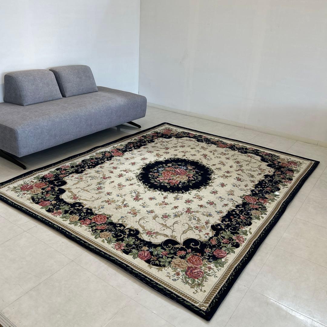 新品☆エレガントなラグ シェニールゴブラン織カーペット 200×250cm 3帖