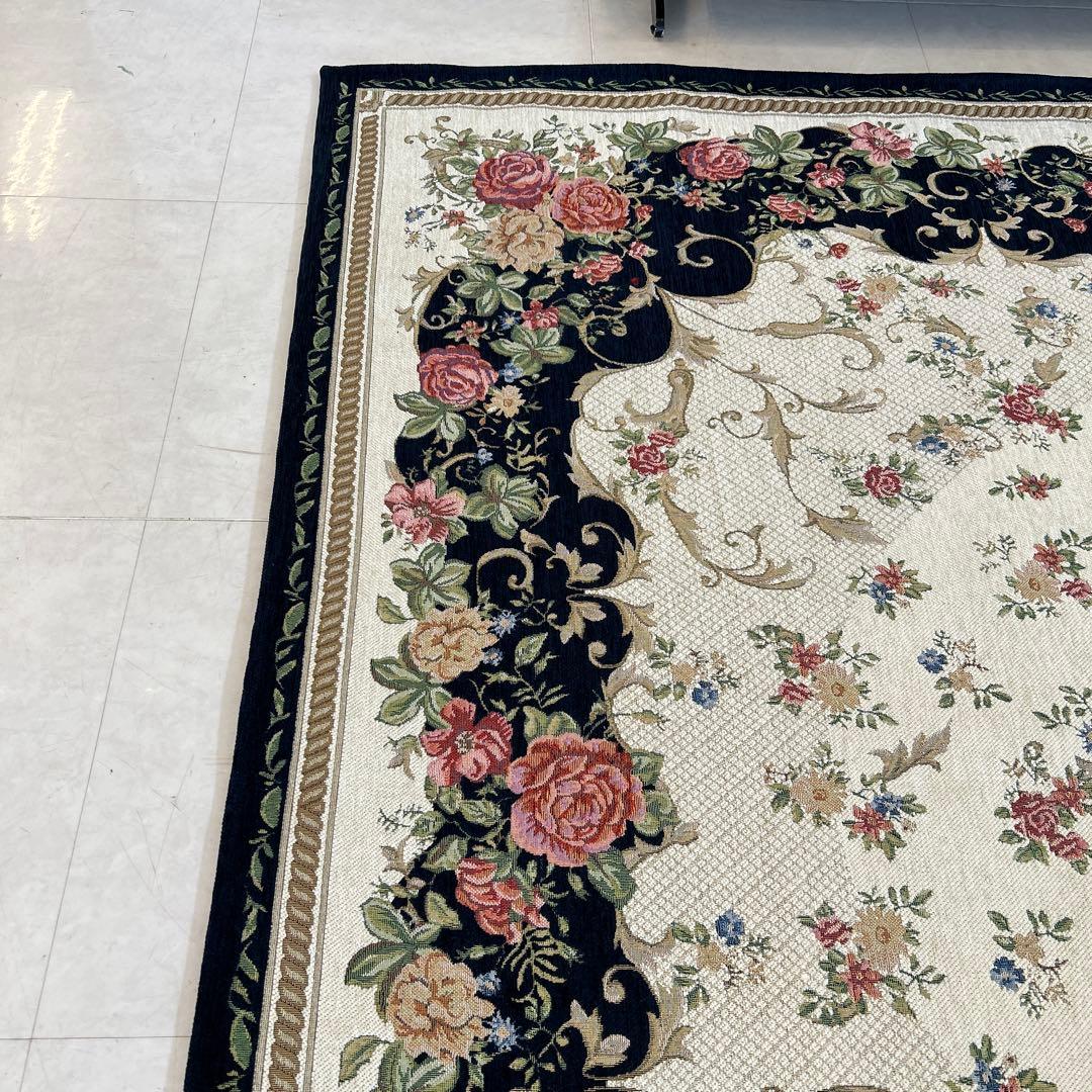 新品☆エレガントなラグ シェニールゴブラン織カーペット 200×250cm 3帖