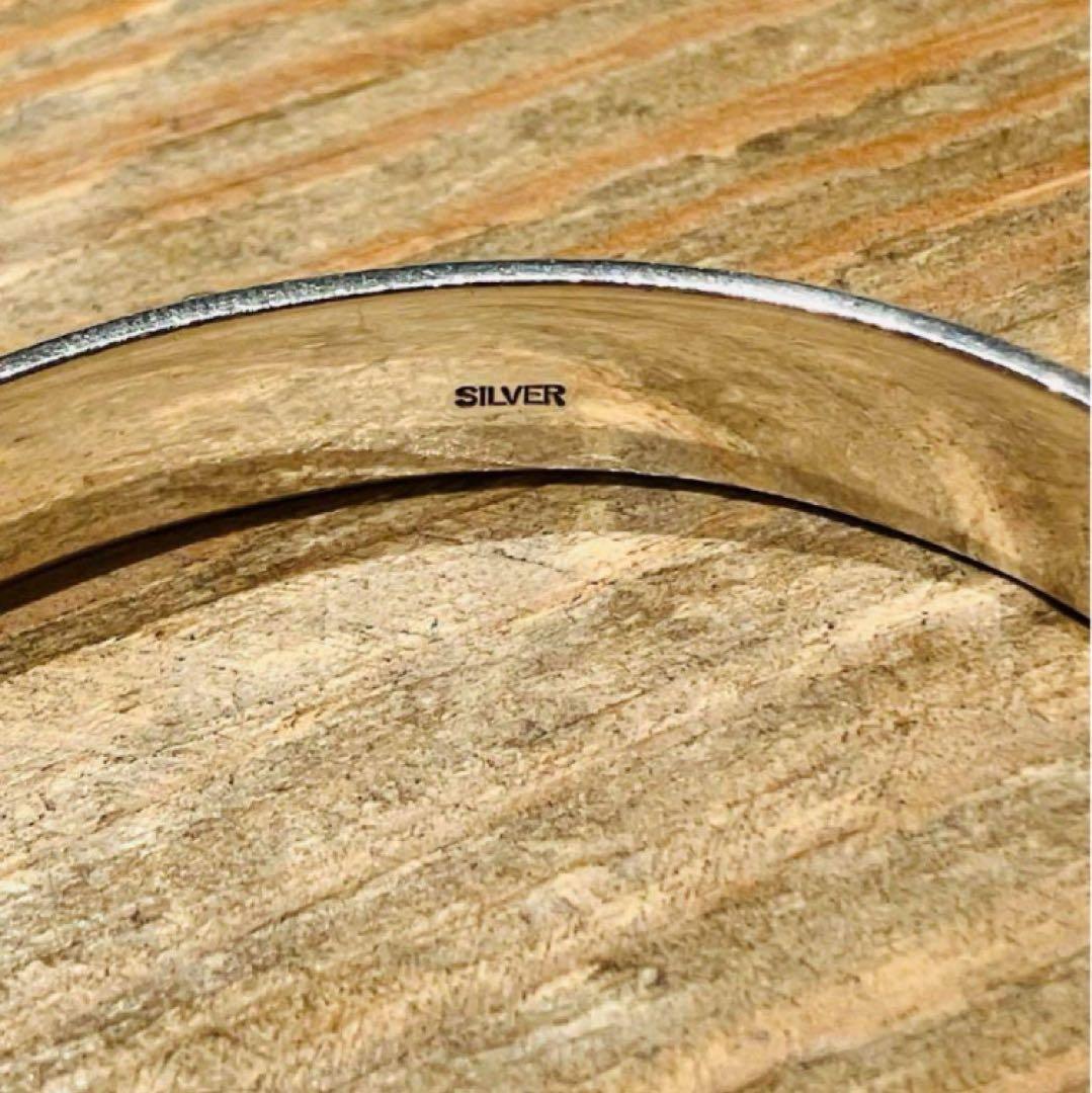 イーグル平打ちバングル ブレスレット　silver製