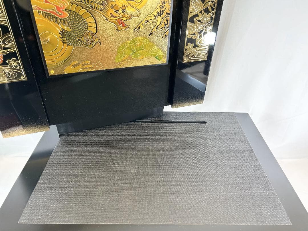 10362 収納台 差し込式 四角枠 収納彫金風屏風 セット 飾り台＆屏風のみ