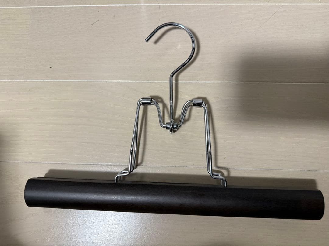 【中田ハンガー】木製 吊りズボンハンガー 5本セット