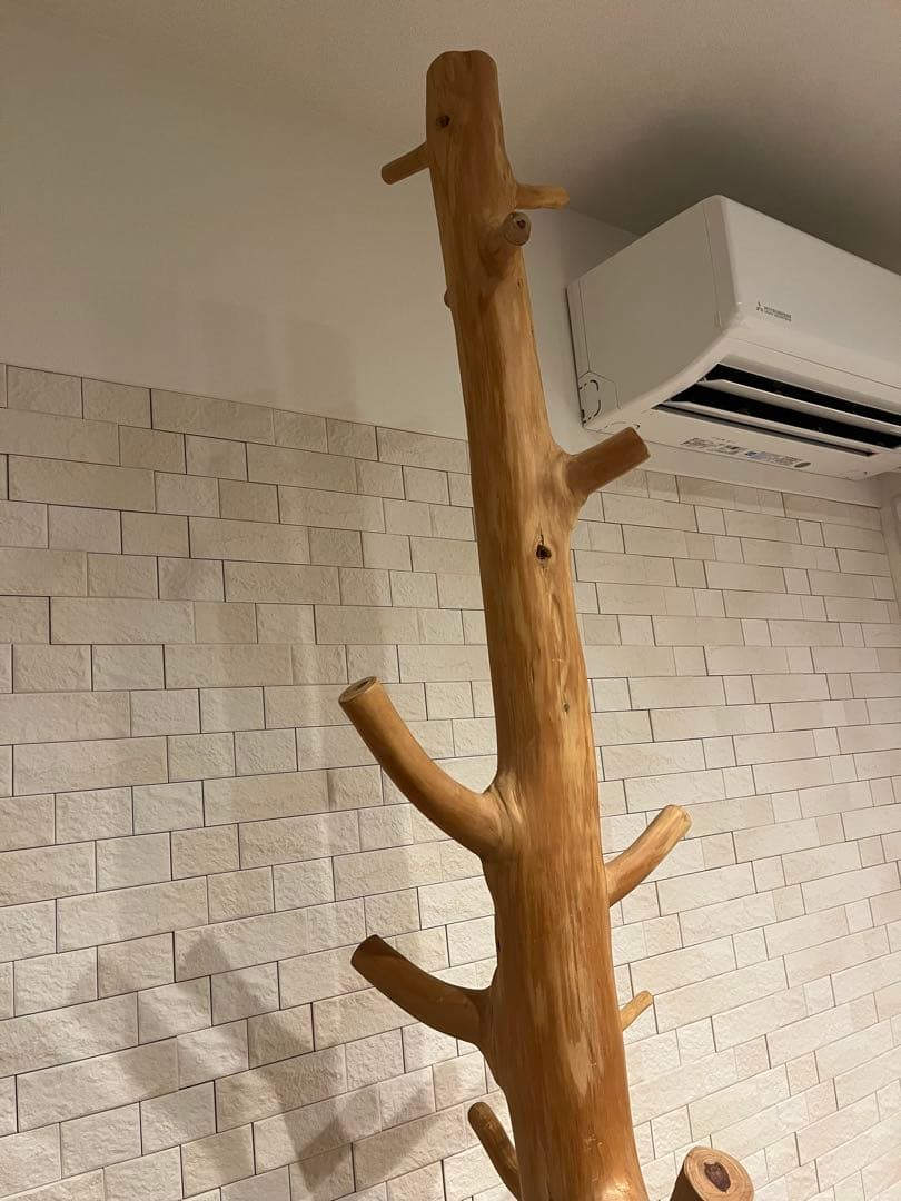 ハンドメイド 木製 ハンガーラック 約220cm