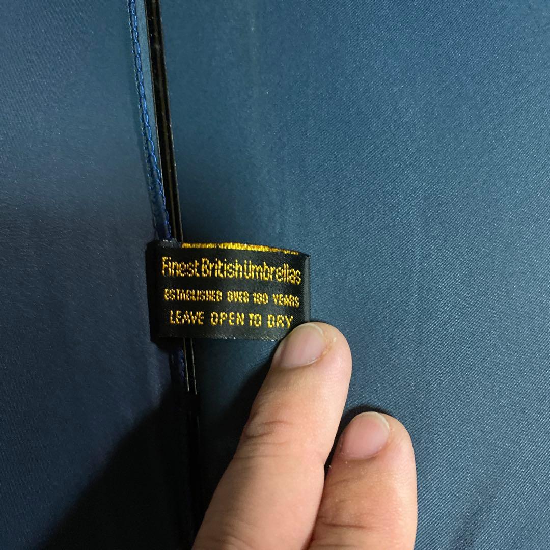 ピアレス　木ハンドル　傘　ネイビー　英国製