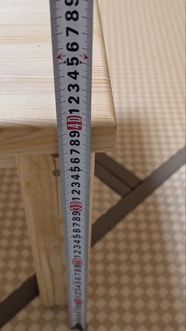 ローテーブル。赤松集成材36ミリ木材オイル仕上げ