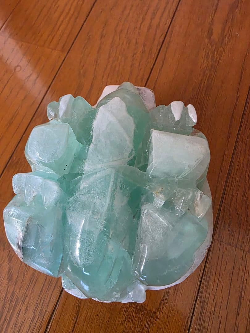 大きい　龍亀　ロングイ　グリーンフローライト1150g 1kgオーバー　龍神