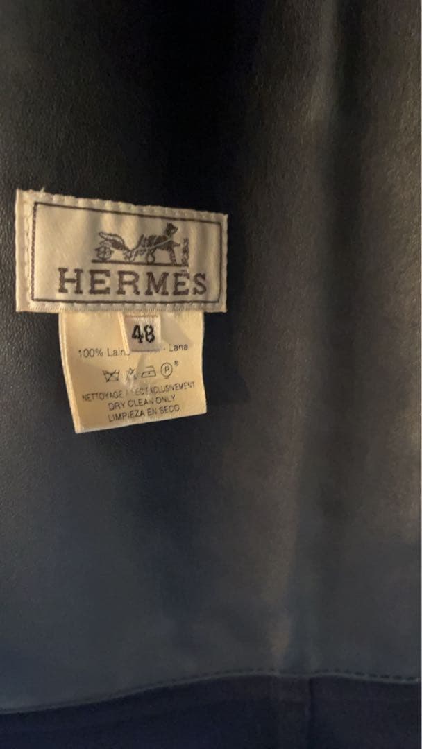 エルメスハーフコート濃紺