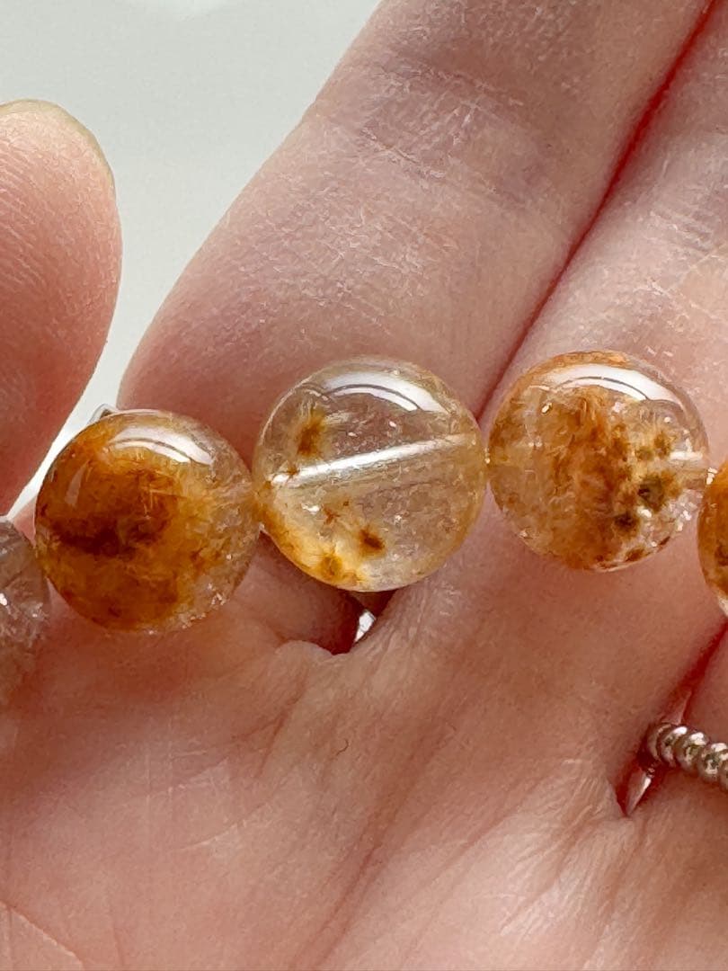 ト*ィ様 【16cm 10mm】フラワールチルクォーツ　スターバーストルチル ブ