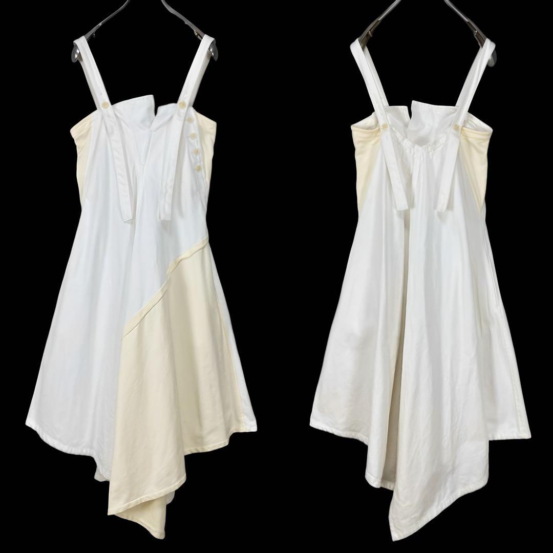 ワンピース Y's 10OZDENIM FLEECE SHOULDER LACE DRESS