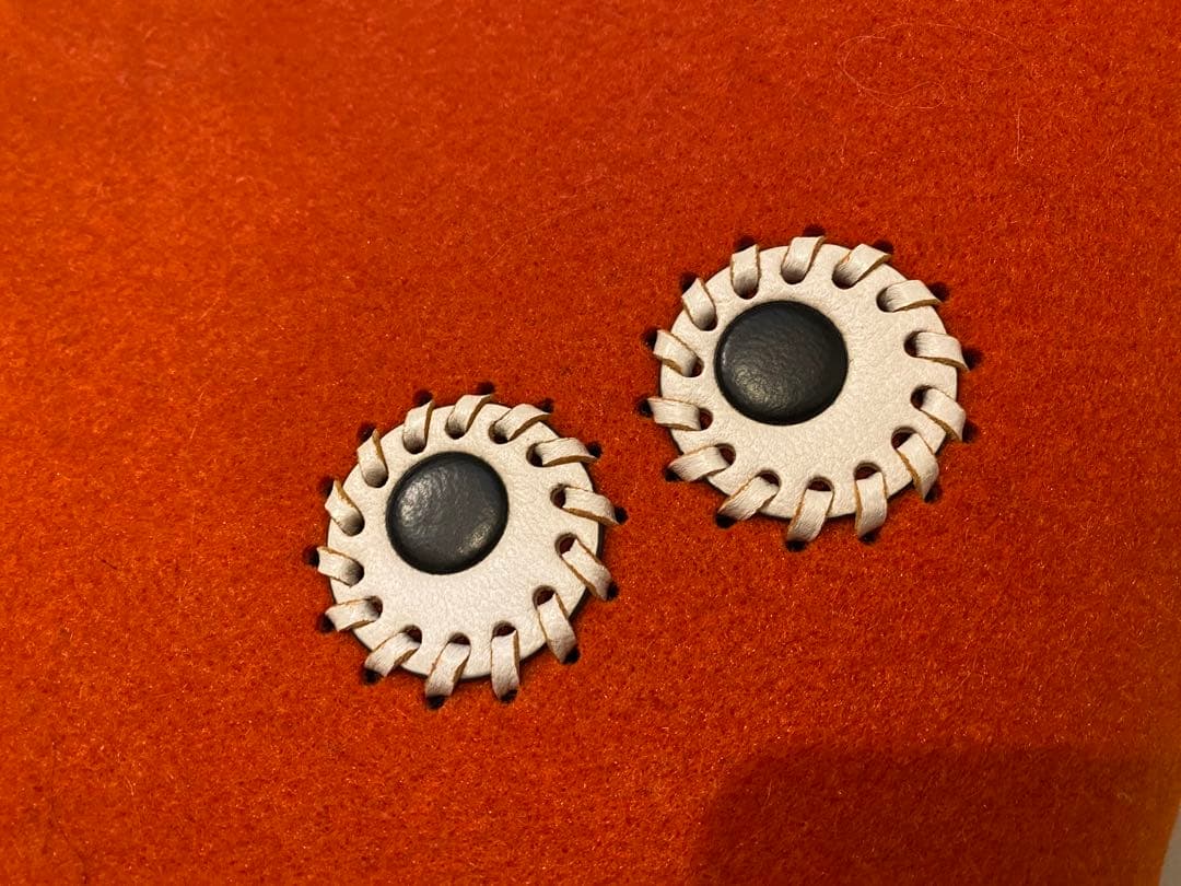 美品アニヤハインドマーチ オレンジ フェルト トートバッグ