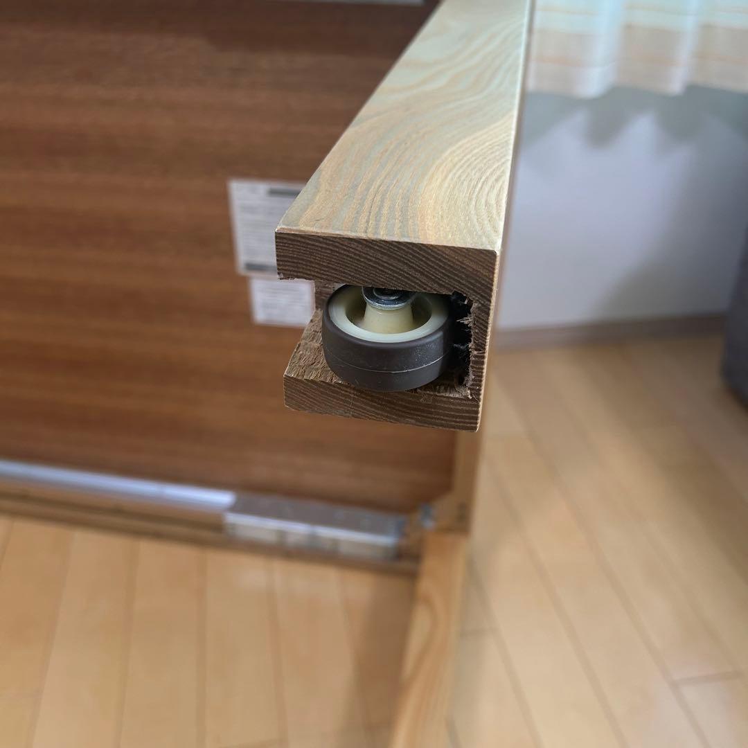 伸縮式テーブル　天然木　辻製作所　W1300〜2050 伸長　ダイニングテーブル