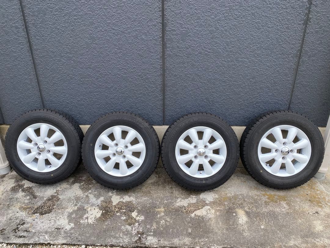 《yaa》ララパーム145/80R13 スタッドレスタイヤホワイトホイール