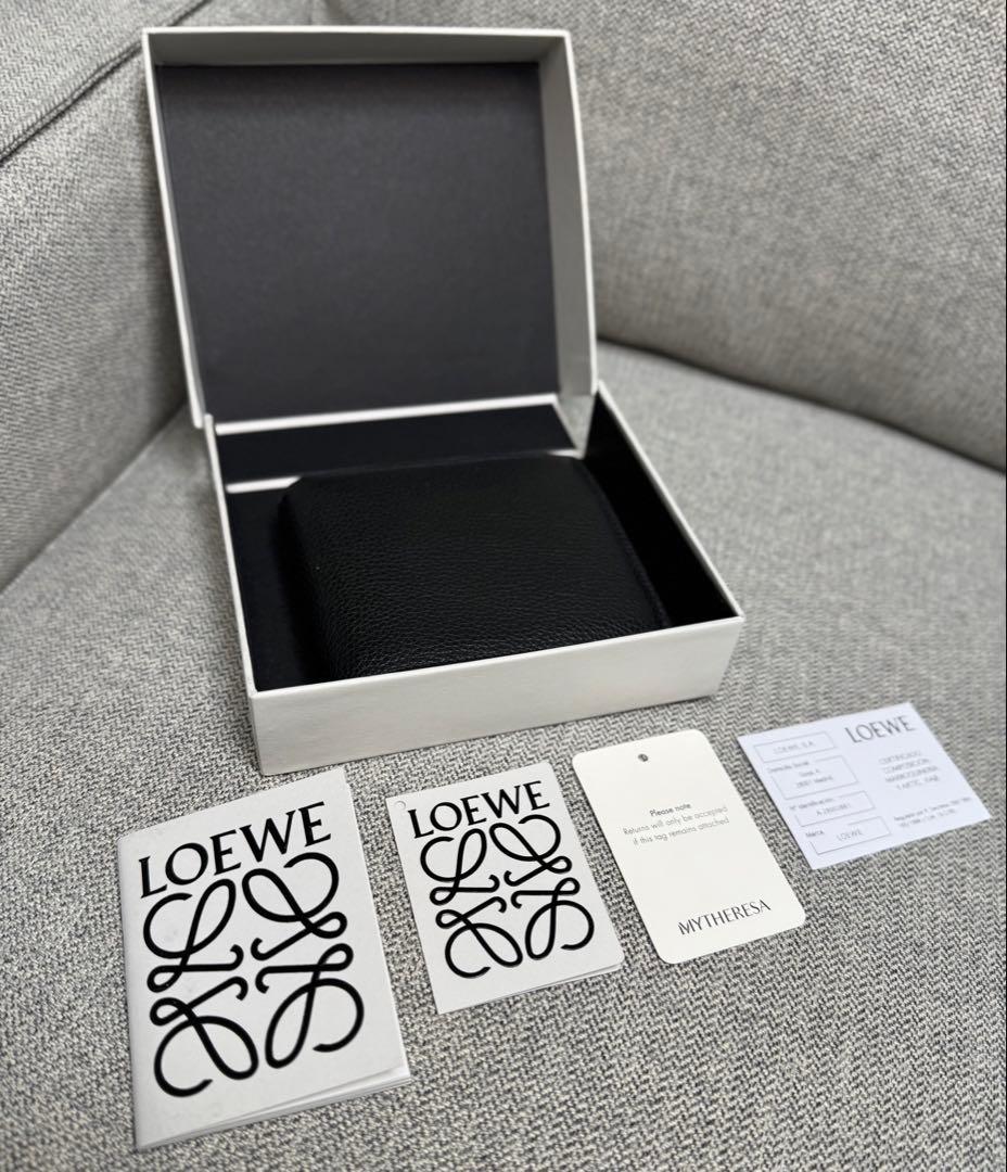 LOEWE ロエベ アナグラム バイフォールド  ウォレット ブラック