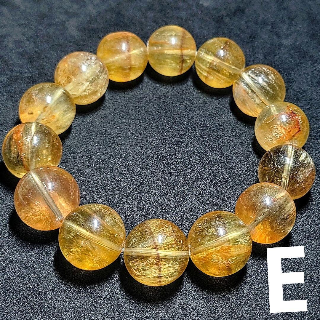 ★パープルストライプゴールデンフローライト 16.5ミリ珠ブレスE(SA)