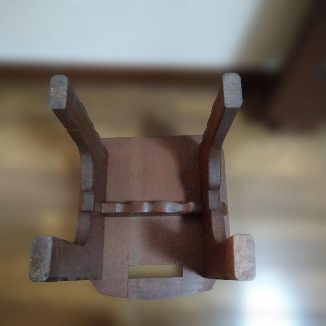 昭和　ヴィンテージ　アンティーク　木製　彫刻　椅子