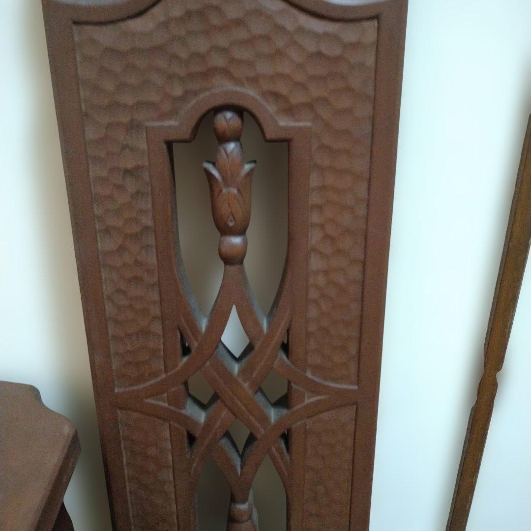 昭和　ヴィンテージ　アンティーク　木製　彫刻　椅子