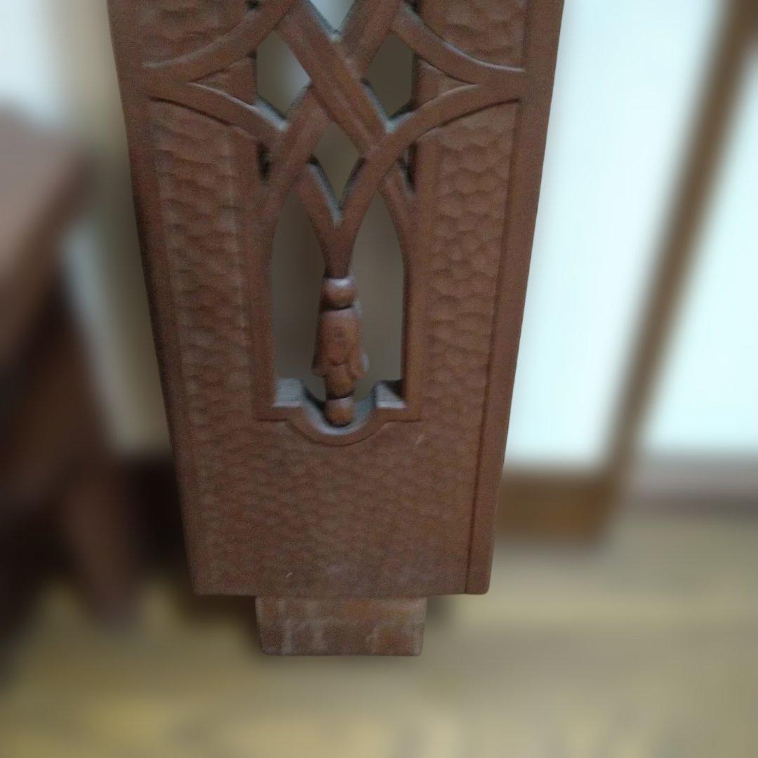 昭和　ヴィンテージ　アンティーク　木製　彫刻　椅子