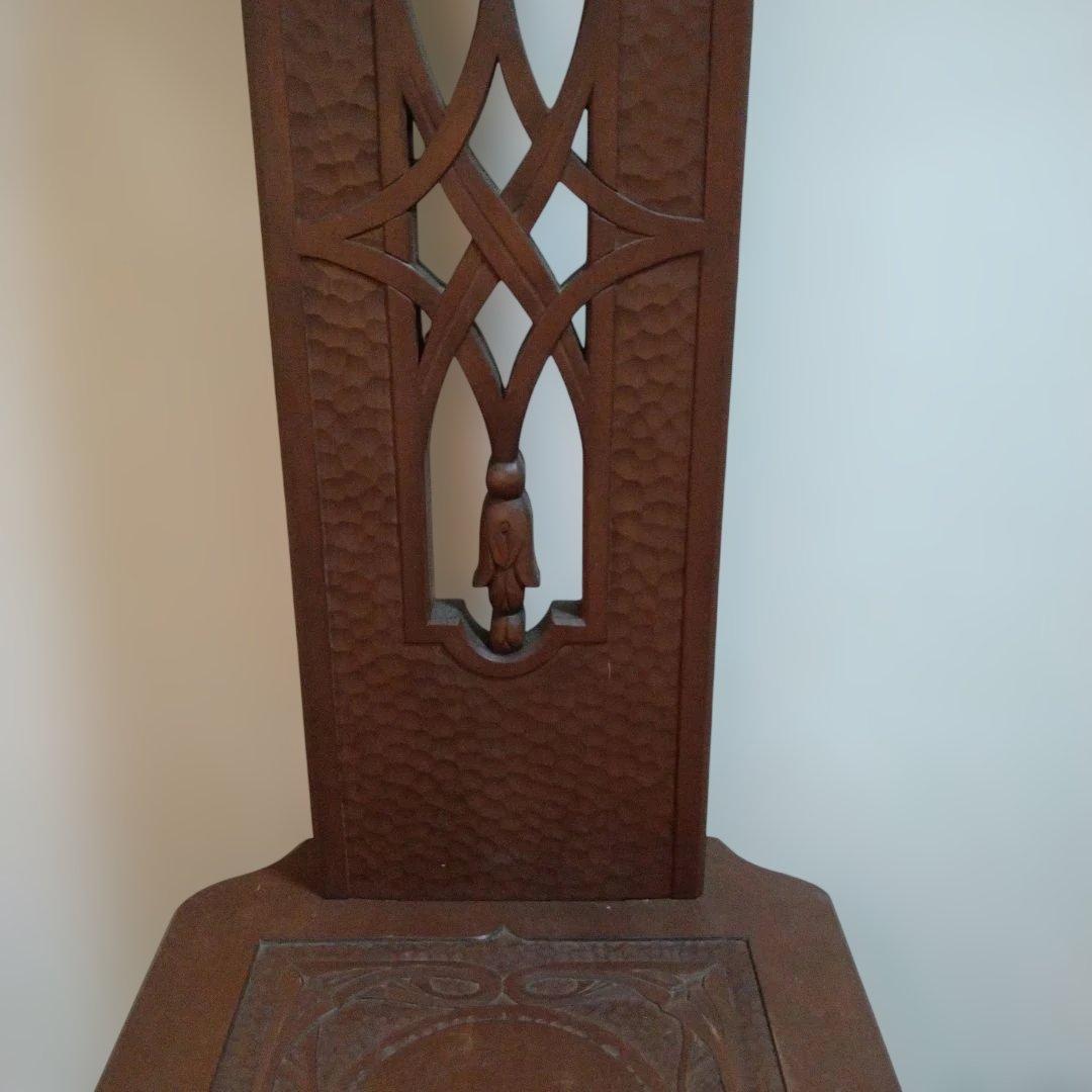 昭和　ヴィンテージ　アンティーク　木製　彫刻　椅子