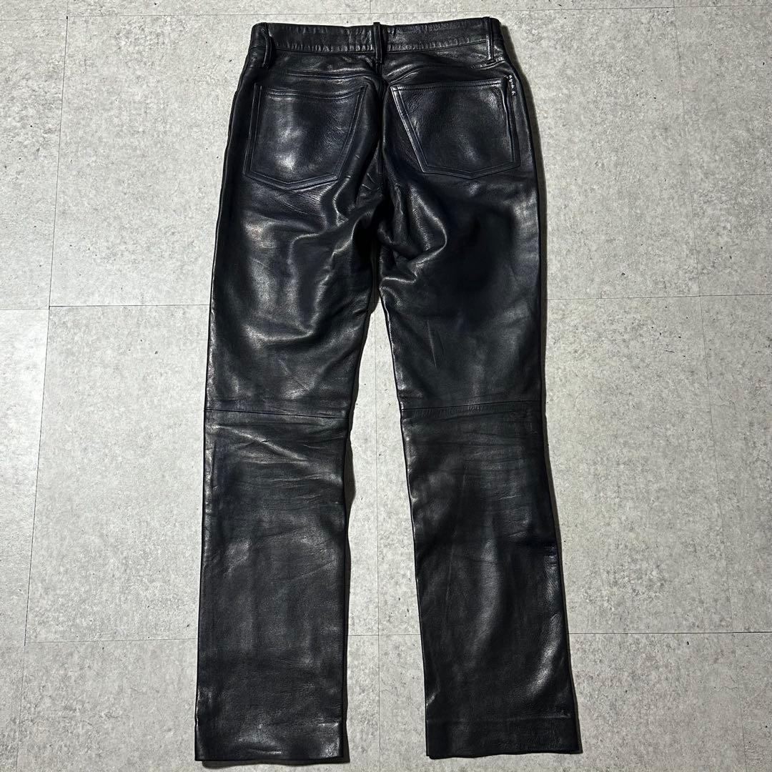 agnes b homme ラムレザーパンツ 38 黒