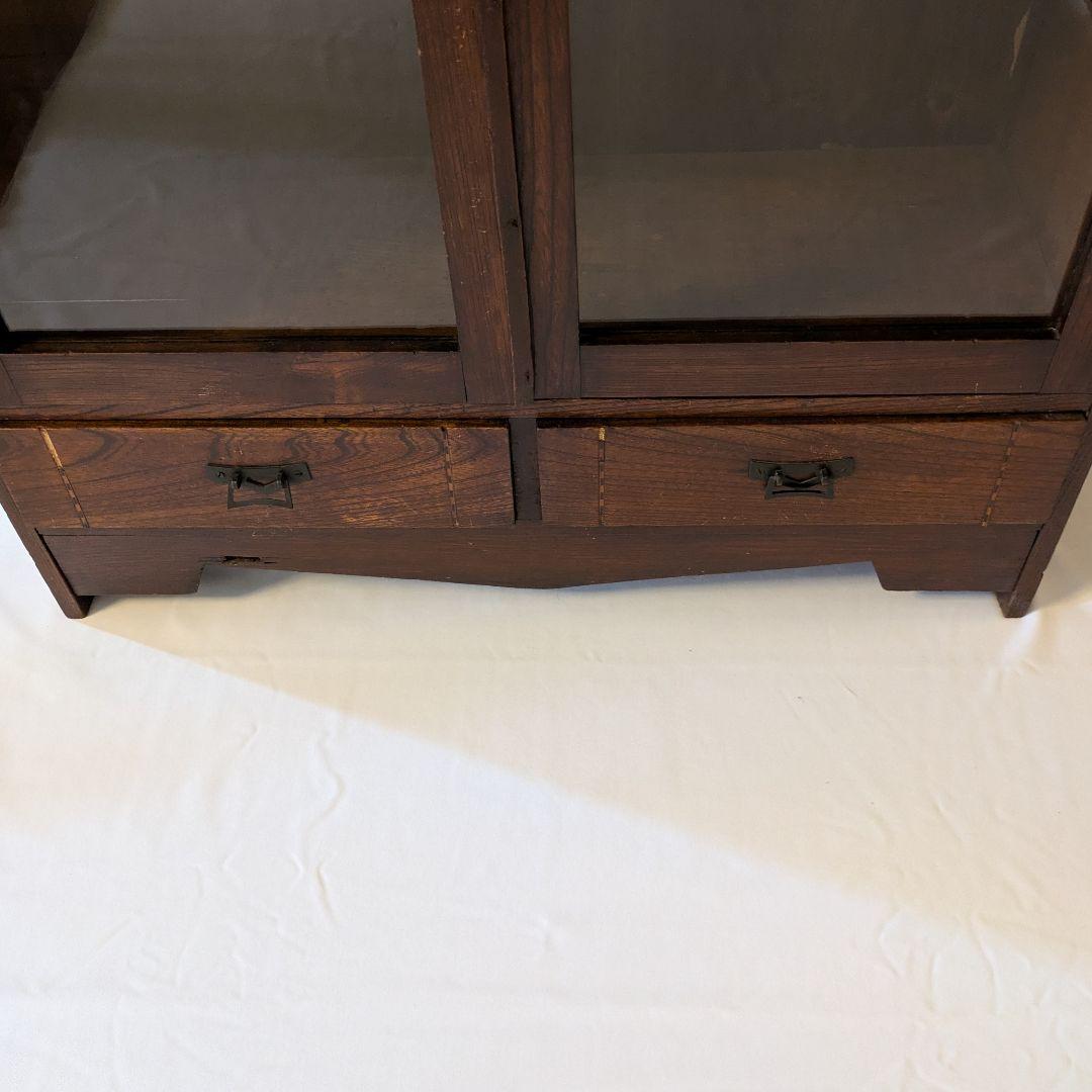 アンティーク キャビネット 昭和レトロ 戸棚 木製 大正 和家具 食器棚