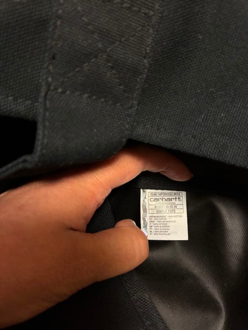 新品　未使用CARHARTTカーハート　トートバッグ　ブラック