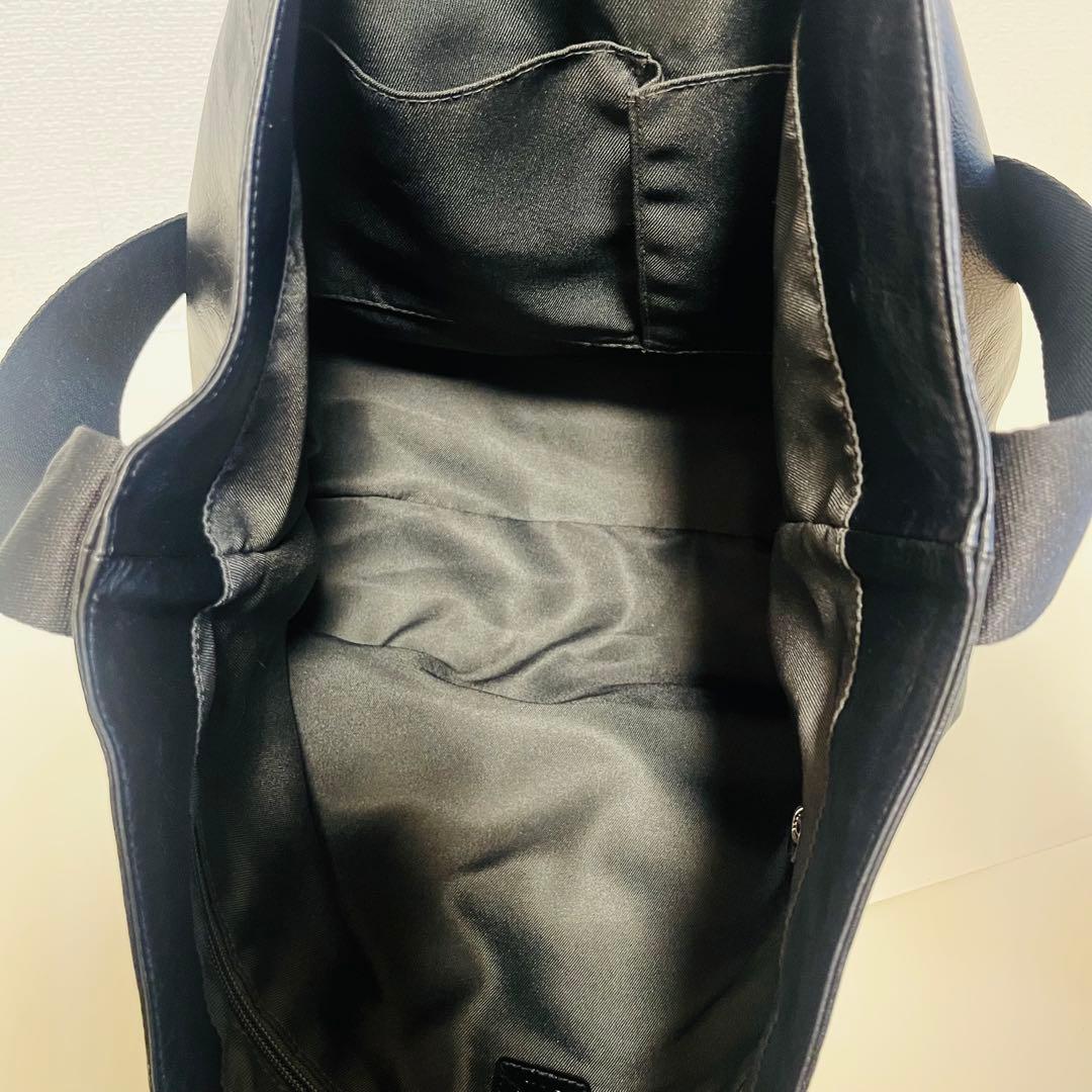 【極美品】ear PAPILLONNER　ワイドテープ　トート　L ブラック