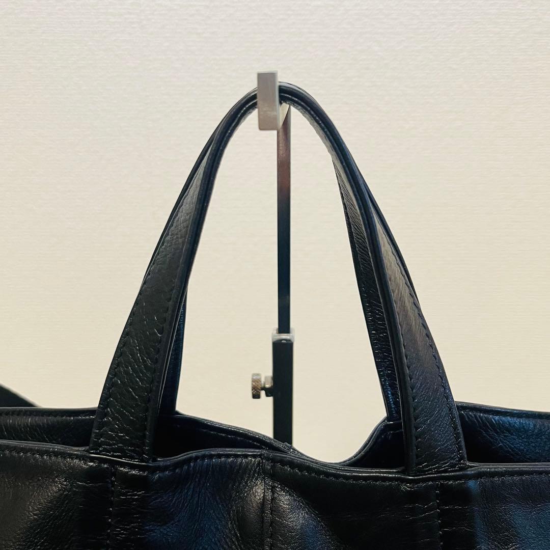 【極美品】ear PAPILLONNER　ワイドテープ　トート　L ブラック