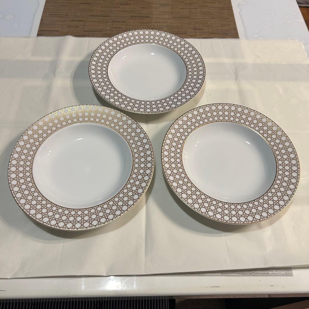 Dior カナージュモンテーニュ　スーププレート22cm 3個