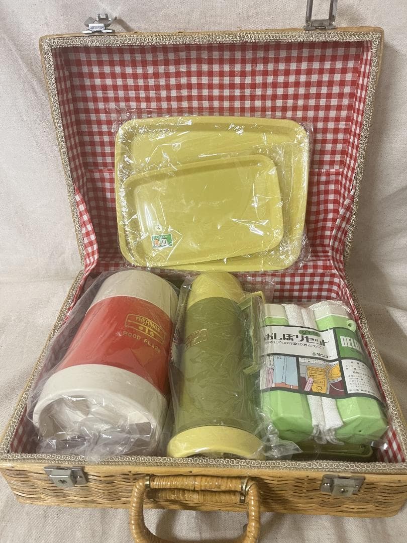 レトロ【THERMOS】 サーモス バスケットセット ピクニック