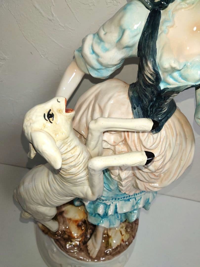 特大capodimonteカポディモンテ イタリア製 貴婦人 置物 フィギュリン