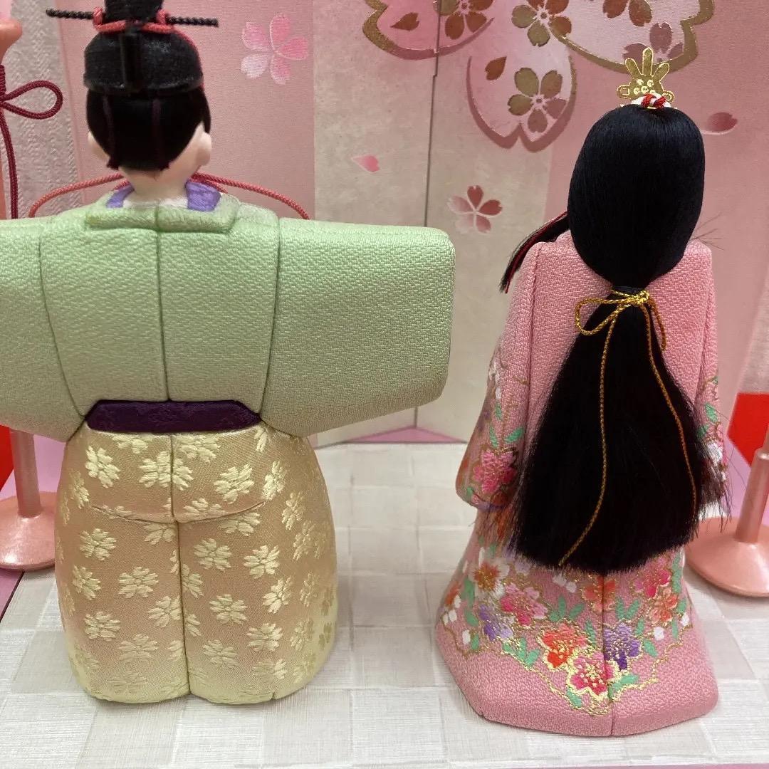 KM2 可愛い立ち雛　木目込人形　雛飾り　親王飾り　雛人形コンパクト