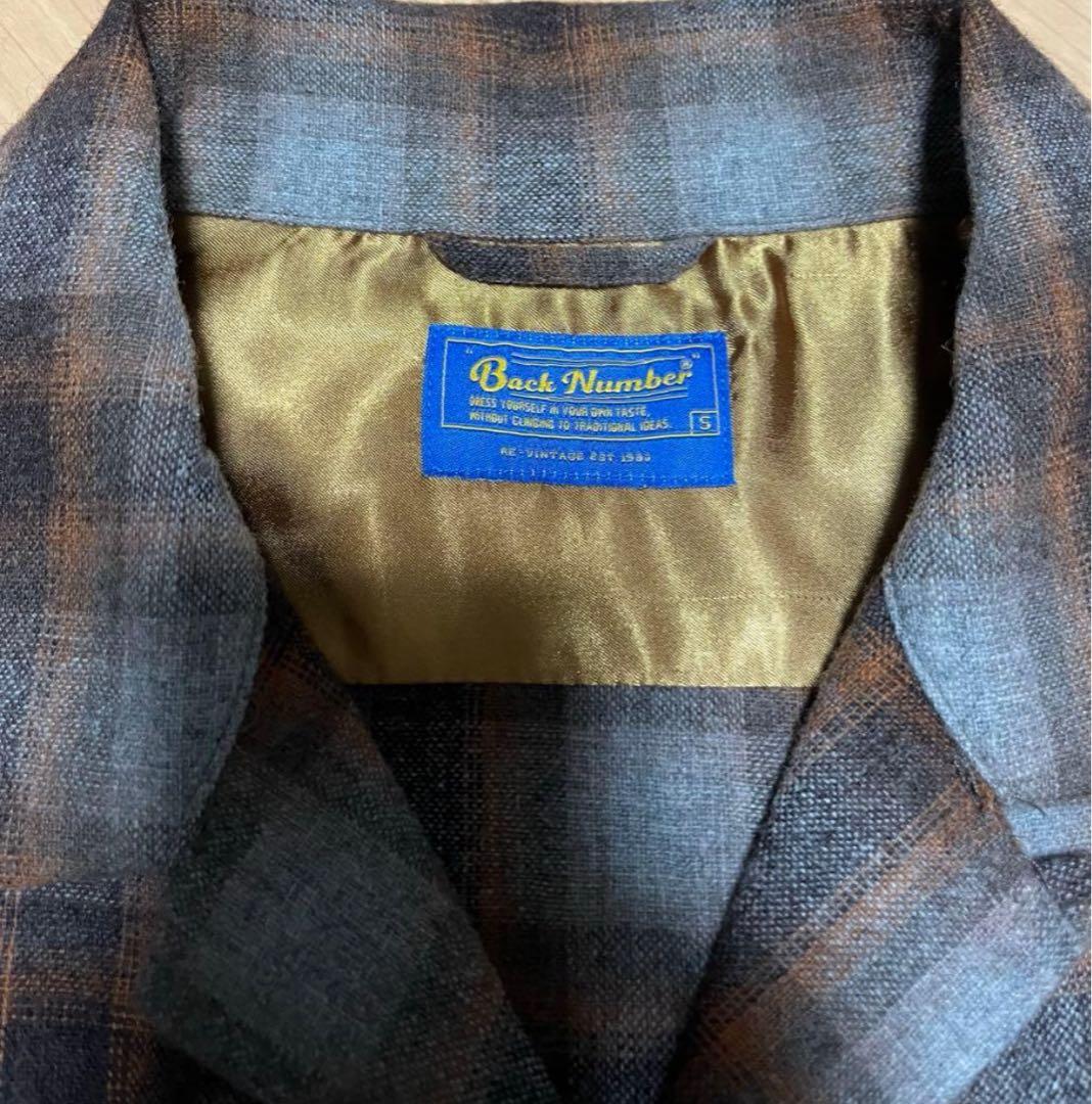 じ*り様 BACKNUMBER FJ ボードシャツ　ブラウンチェック S 新品タ