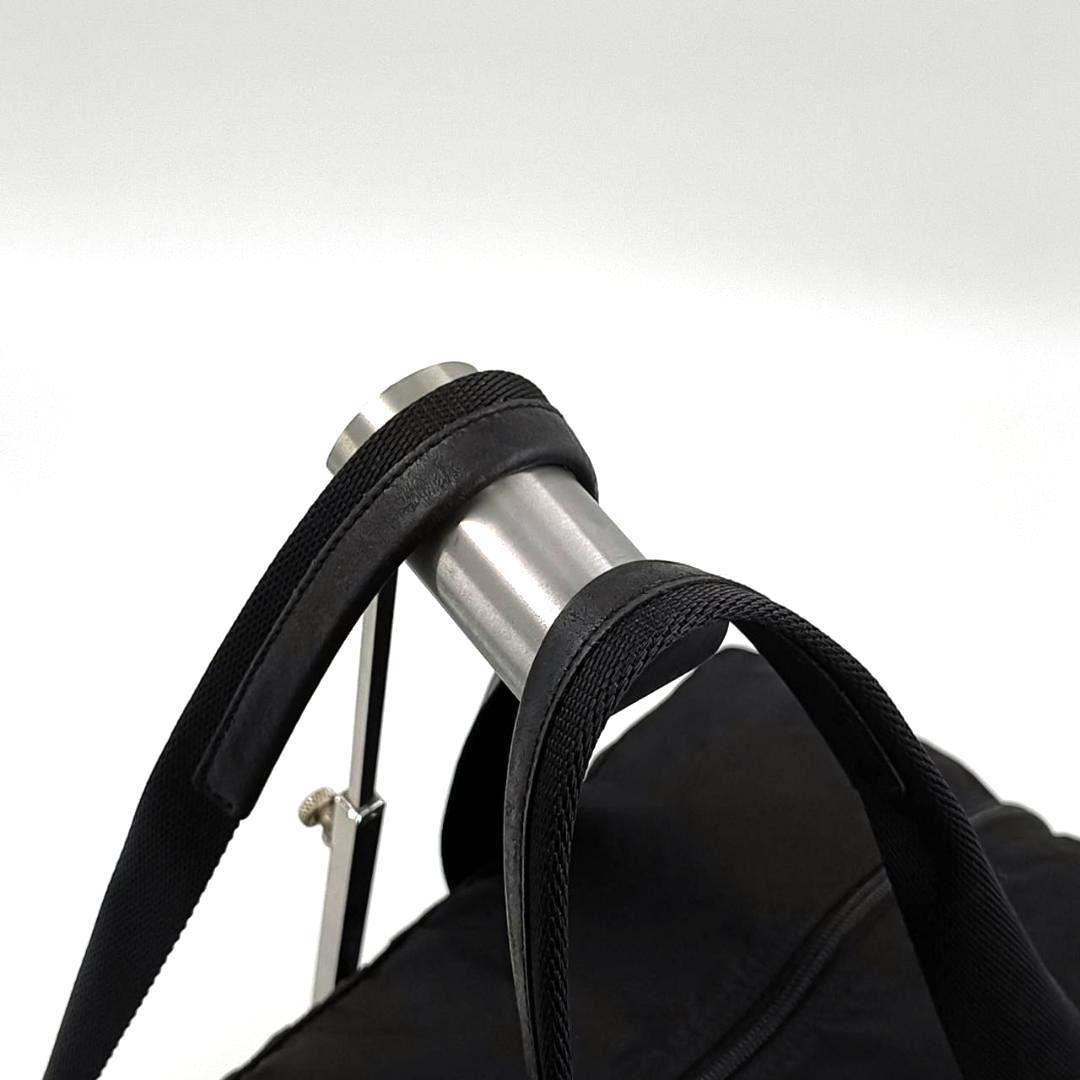 希少✨プラダ 大容量 ボストンバッグ 三角ロゴ レザー ナイロン 肩掛け 黒