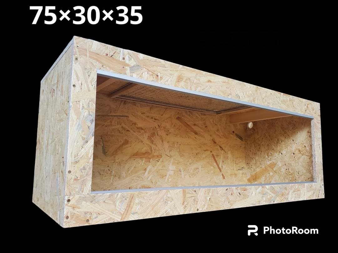 爬虫類ケージ　75×30×35㎝　付木無し　配線穴+キャップ① 天固　ストッパー