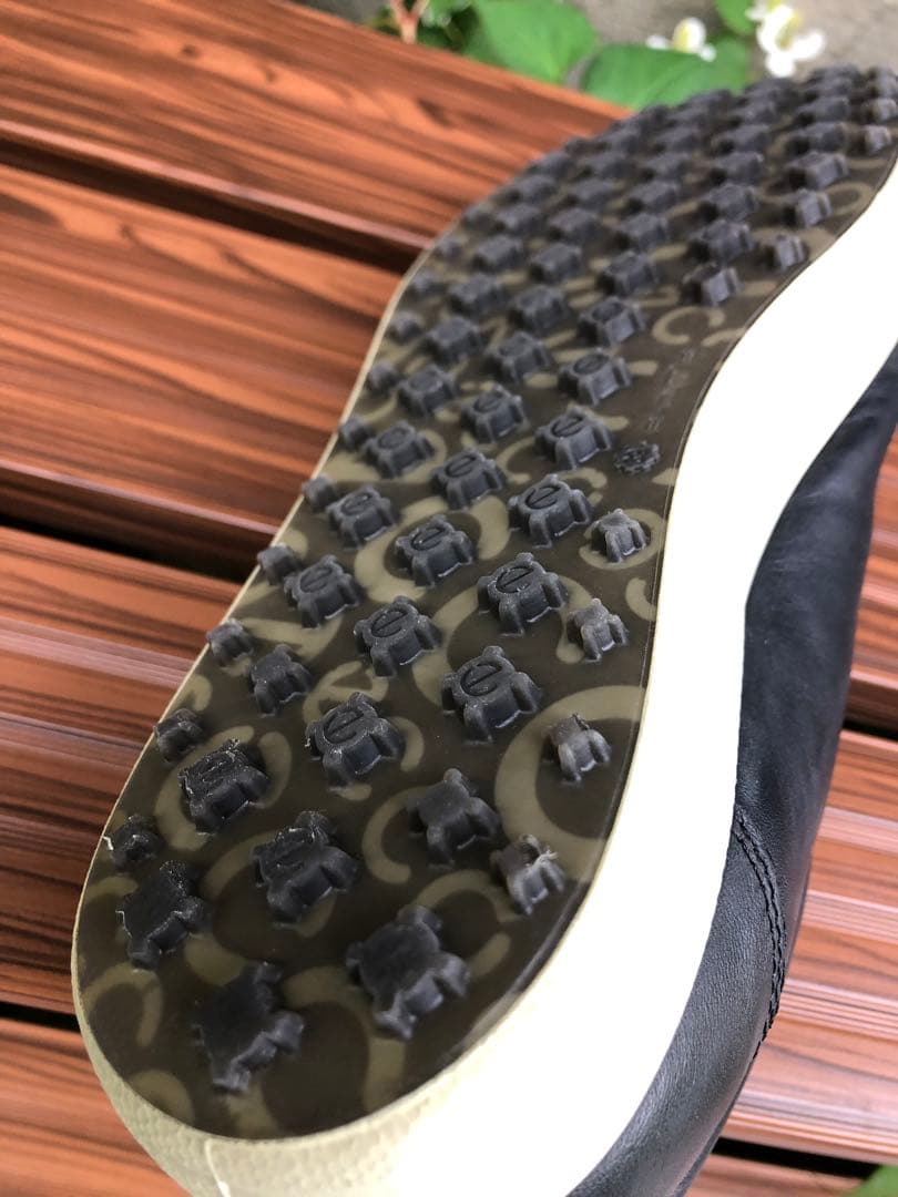 345番 超美品ecco ゴルフシューズ 黒 39 24.5cmスパイクレス