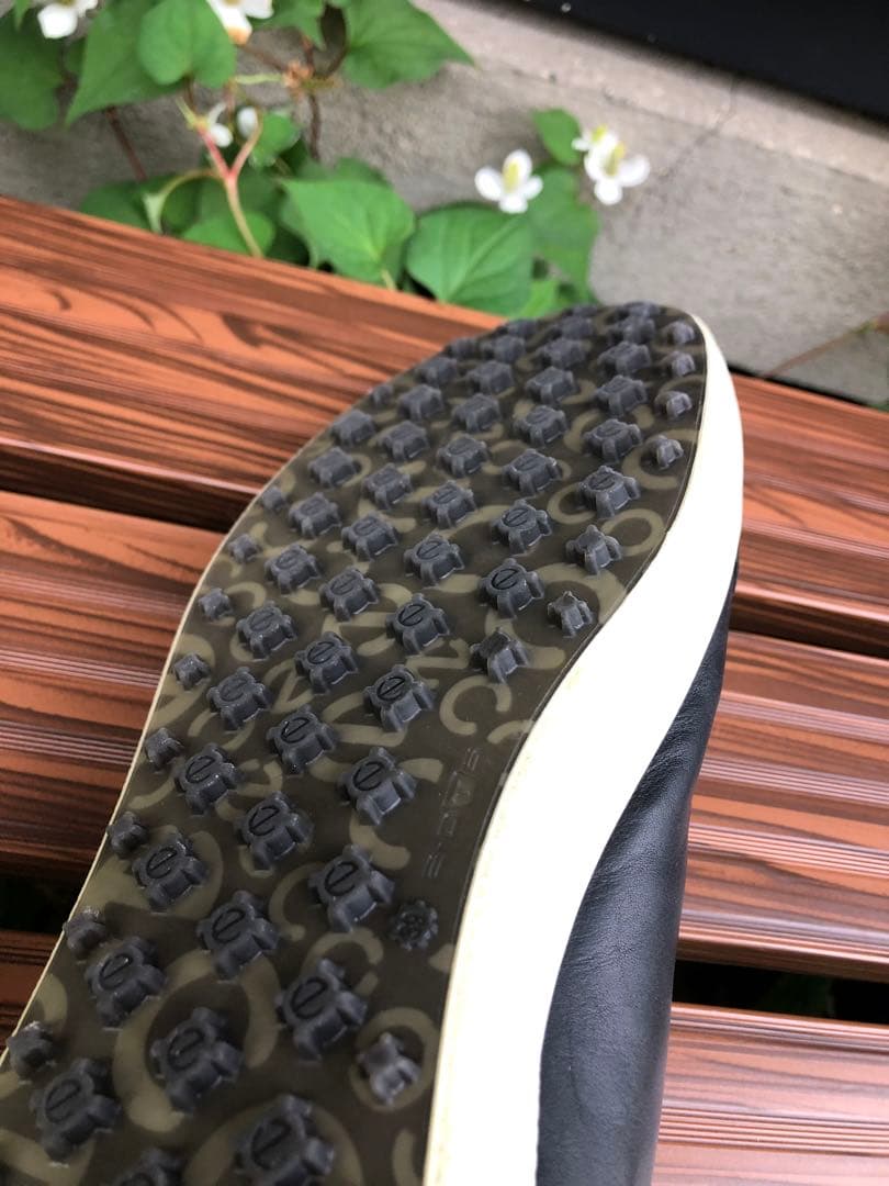 345番 超美品ecco ゴルフシューズ 黒 39 24.5cmスパイクレス